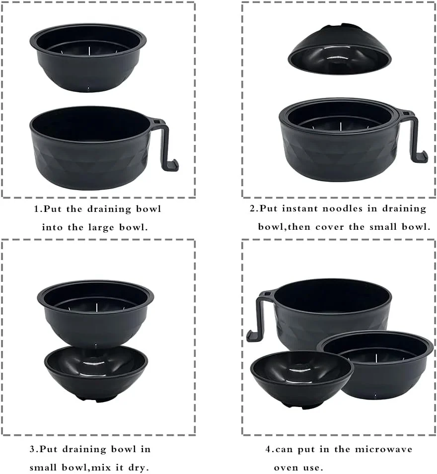 🍜 Microwave Ramen Cooker Bowl Set – Cook, Drain & Enjoy Noodles in Minutes